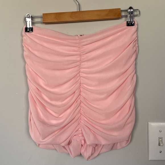 O.VIANCA Ruffled Pastel Pink Shorts - Picture 3 of 5